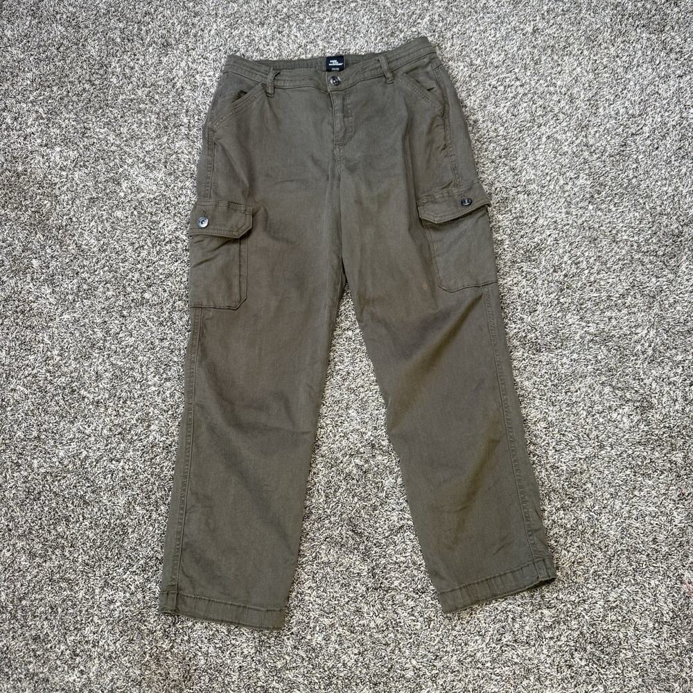 Kuhl Women's Green Pants Cargo Pockets, Hiking Outdoor Straight Leg Light Size 4
